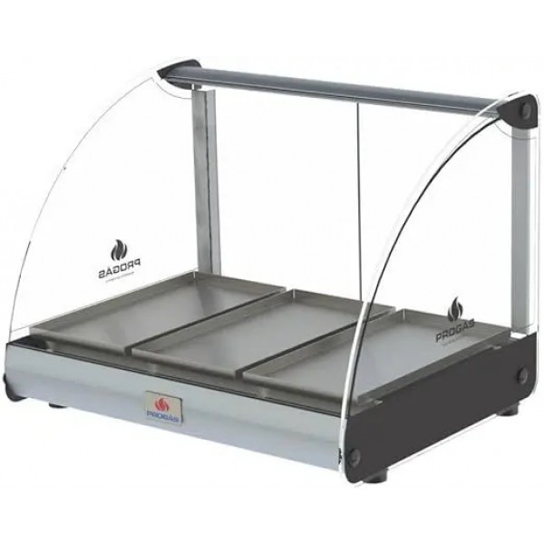 Estufa Curva Elétrica PRV-03 E- 03 Bandejas Aço Inox Cor Preta - Progás