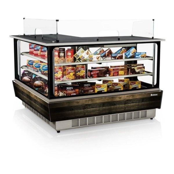 VITRINE NEUTRA CAIXA -  1557mm- VIDRO COM SERIGRAFIA- MGSX-160 MD