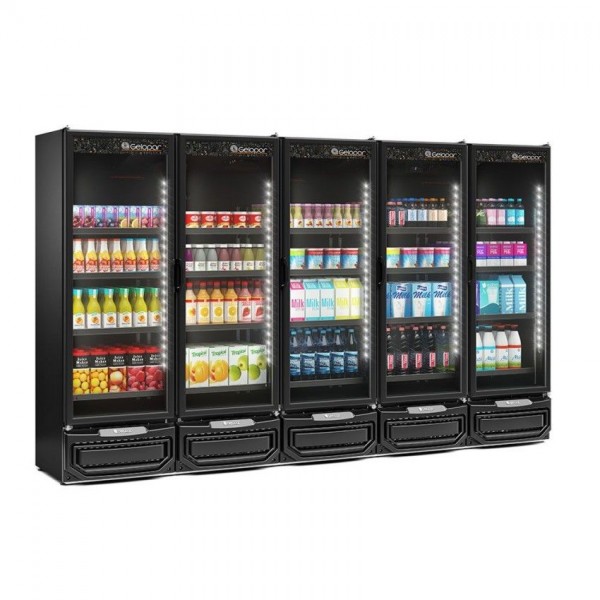 REFRIGERADOR VERTICAL CONVENIÊNCIA CARBONO - 3260mm- FRIOS E LATICÍNIOS - TEMPERATURA  0° a +7°- GCVR-2500 LB PR