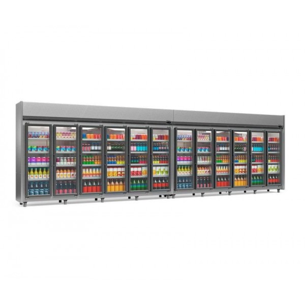 REFRIGERADOR VERTICAL AUTO SERVIÇO -6946mm- TEMPERATURA  -2° a +7° -GEAS-12P TI