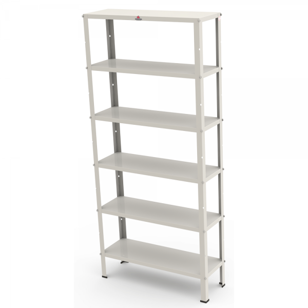 Estante Metálica PREST-006 – Aço com pintura Epóxi Branca Altura Ajustável 6 Prateleiras