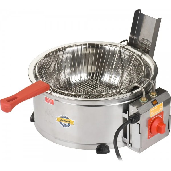 Tacho de Fritura Elétrico 7,5 Litros Bacia Inox