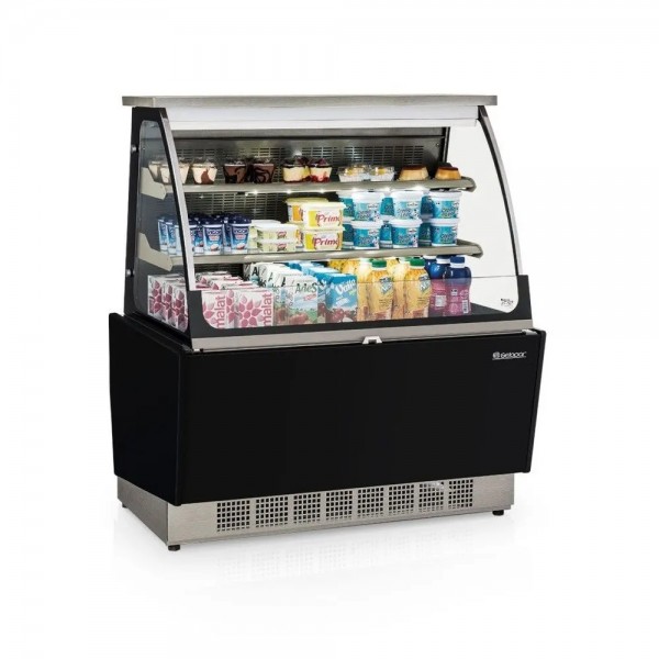 VITRINE REFRIGERADA -  1126mm- AUTO ATENDIMENTO - PRATELEIRA OU FILETADO- GSRA-110 P PR