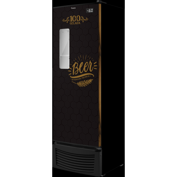 Cervejeira 7 Caixas - Porta Chapa c/ visor- Adesivada ou branca - 433 litros