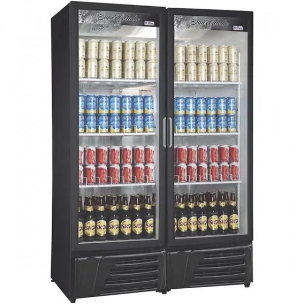Cervejeira Dupla Vertical Portas de Vidro 1200L RF-018