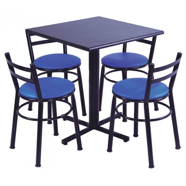 CJ. OLIVER MESA QUADRADA 0,70x0,70m C/4 BANQUETAS FIORE