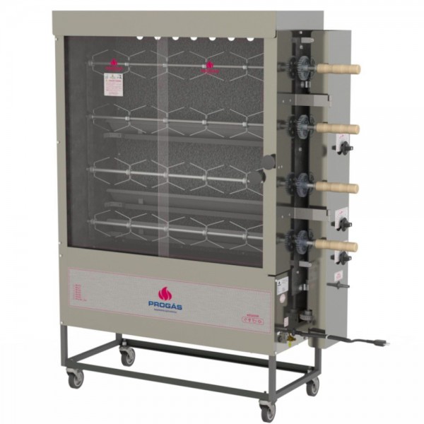 Forno Rotativo Industrial Progas PR-623 TR STYLE A Gás/Elétrico Capacidade +-20 Frangos +-40KG