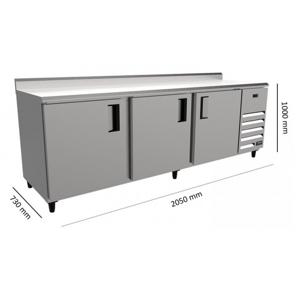 BALCAO SERVICO REFRIGERADO 2000 PRIME EXT INOX/INT ALUZ LISO ESP - VENANCIO