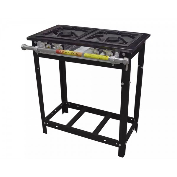 FOGÃO A GÁS EXTRA 2 QUEIMADORES MISTOS 1QS/1QD COM PÉ ESP FORNO - VENANCIO