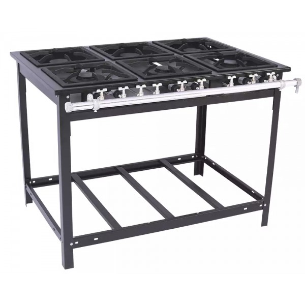 FOGÃO A GÁS EXTRA 6 QUEIMADORES MISTOS ESP FORNO - veNANCIO
