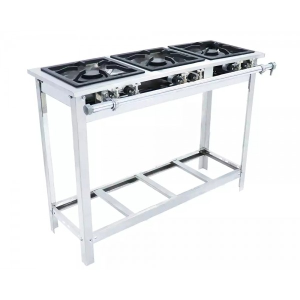 FOGÃO A GÁS EXTRA INOX 3 QUEIMADORES DUPLOS 3QD ESP FORNO - VENANCIO