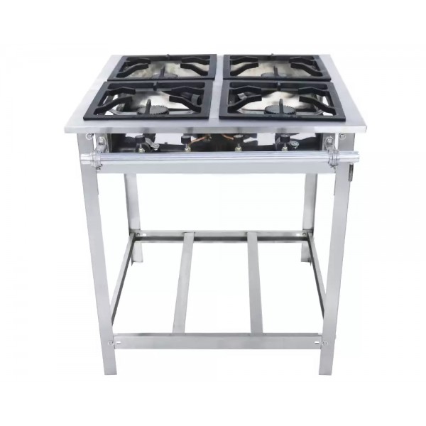 FOGÃO A GÁS VULCÃO ALTA PRESSÃO INOX 4 QUEIMADORES - VENANCIO