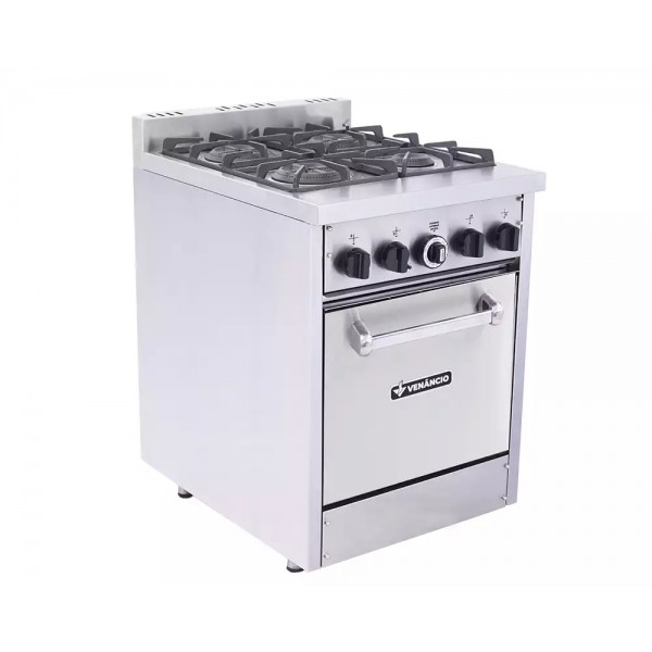 Fogão Don Bidone com Forno de 4 Queimadores - VENANCIO