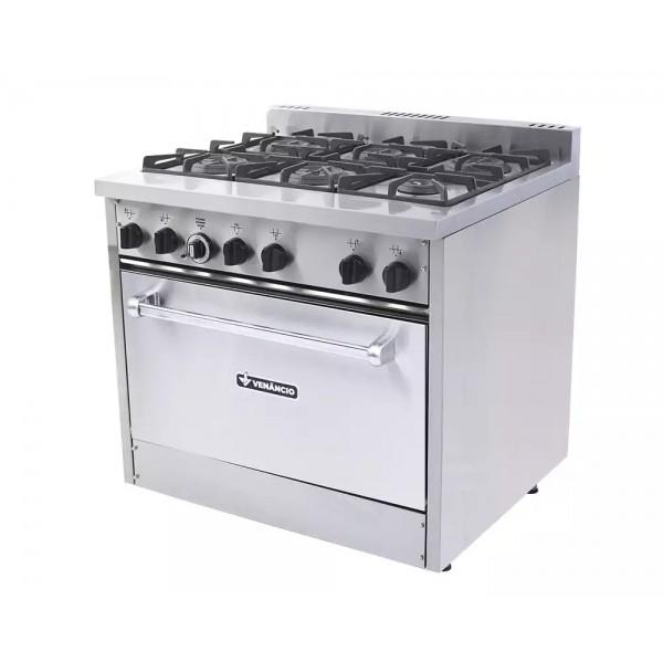 Fogão Don Bidone com Forno de 6 Queimadores - VENANCIO