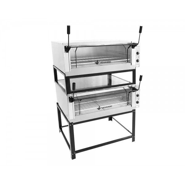 FORNO ELÉTRICO LASTRO ROMA 110 DUPLO SUPERIOR INT GALV/EXT INOX - VENANCIO