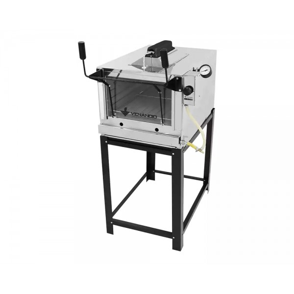 FORNO A GÁS LASTRO ROMA 80 INFRAVERMELHO INT GALV/EXT INOX - VENANCIO