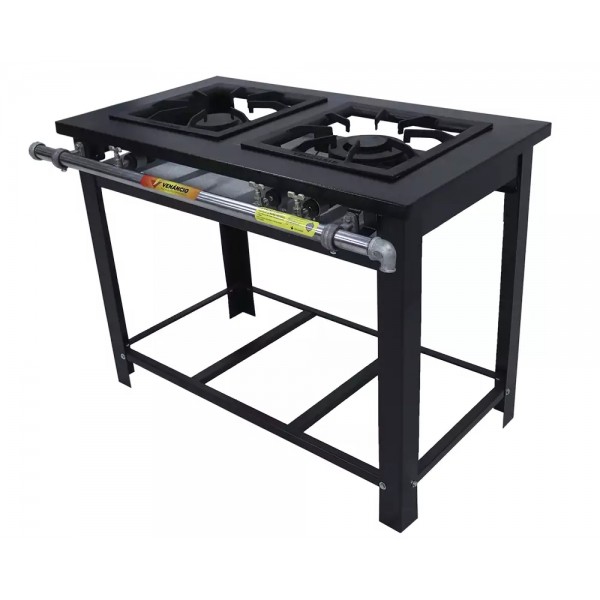 FOGÃO A GÁS MAXI 2 QUEIMADORES MISTOS 1QS/1QD COM PÉ ESP FORNO - VENANCIO