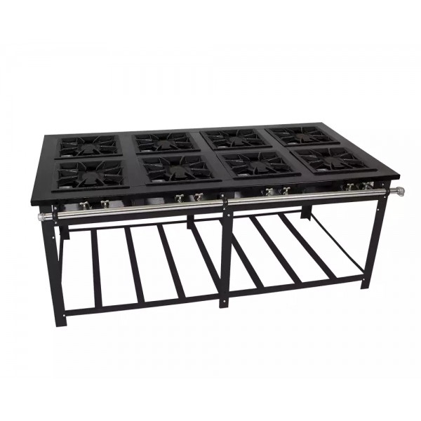 FOGÃO A GÁS MAXI 8 QUEIMADORES DUPLOS 8QD ESP FORNO - VENANCIO