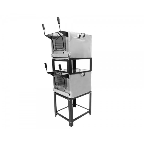 FORNO A GÁS LASTRO ROMA 60 DUPLO SUPERIOR INT GALV/EXT INOX - VENANCIO