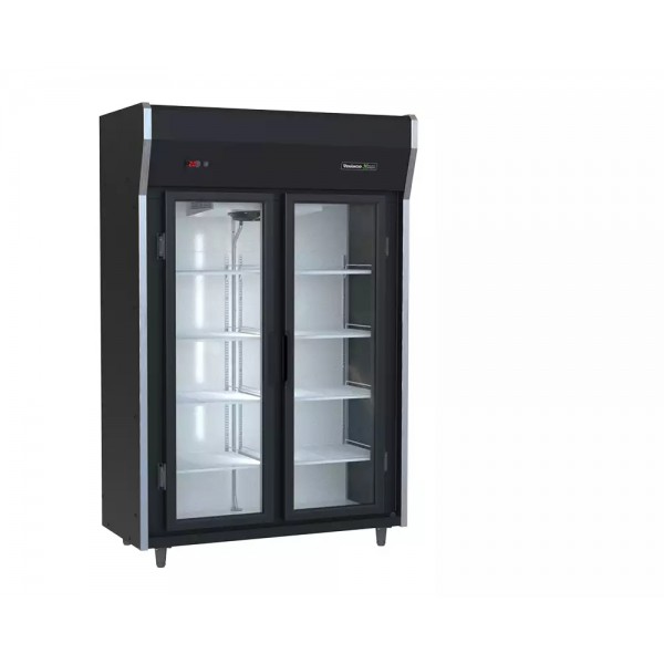 REFRIGERADOR EXPOSITOR VERTICAL 2 PORTAS PARA BEBIDAS PORTA VIDRO AQUECIDO LED FRIO - VENANCIO