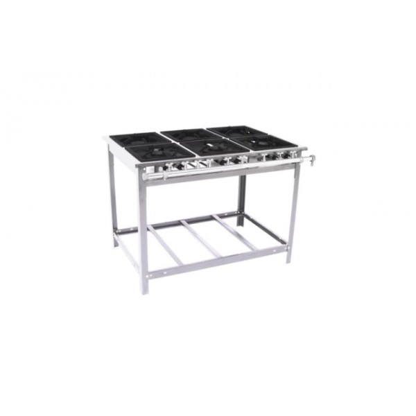 FOGÃO A GÁS EXTRA INOX 6 QUEIMADORES MISTOS 3QD/3QS ESP FORNO - VENANCIO