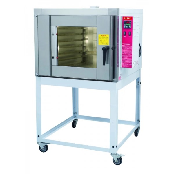 Forno Turbo Elétrico 5 esteiras 60 x 80 reguláveis monofásico total inox - G PANIZ