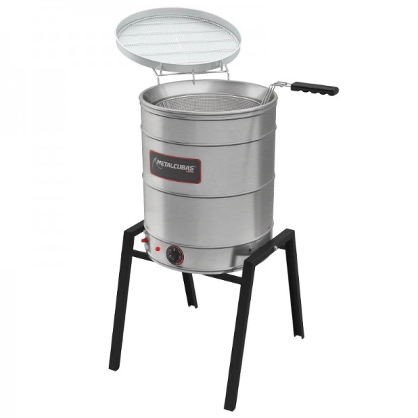 Fritador Elétrico água/óleo 40 litros - 1 cesto grande 5.500W - TFAO 40 CG- METALCUBAS