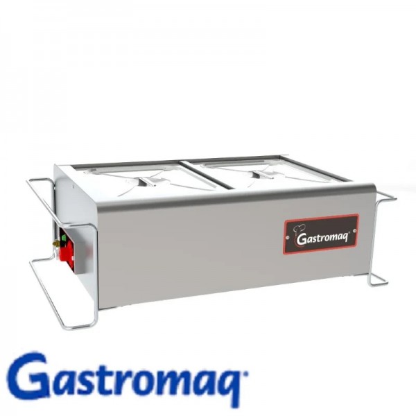 Balcão térmico De mesa 2 cubas tampas INOX soltas - GASTROMAQ