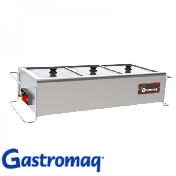 Balcão térmico De mesa 3 Cubas tampas VIDRO soltas - GASTROMAQ