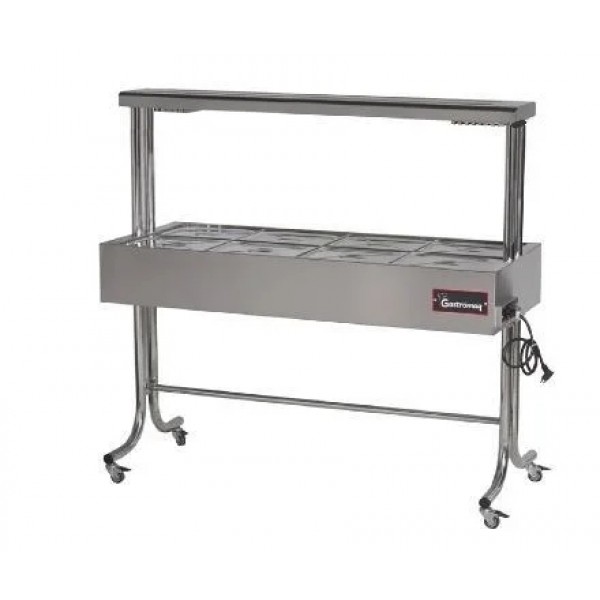 BTE 8 ST CR IV
Balcão Térmico Standard 8 cubas - Estrutura Cromada - Tampa Inox - Salivador Vidro - GASTROMAQ