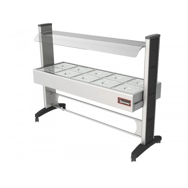 BTX 10 SL AI VI
Balcão termico Gelo X 10cubas - Estrutura inox protetor salivar VIDRO / tampa INOX - GASTROMAQ