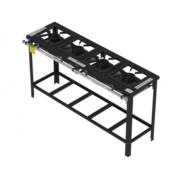 Fogão 4 Bocas simples em linha grelha 30 x 30 perfil 7 - FG 34 LS - G PANIZ