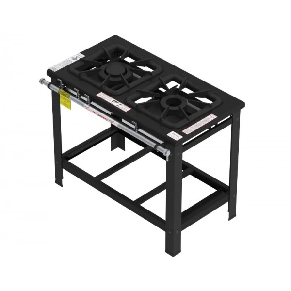 Fogão 2 Bocas Mistas em linha grelha 40 x 40 perfil 10 - FG 42 LM - G PANIZ