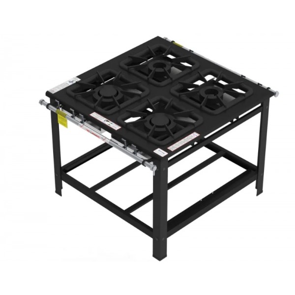 Fogão 4 Bocas Mistas de centro grelha 40 x 40 perfil 10 - FG 44 CM - G PANIZ