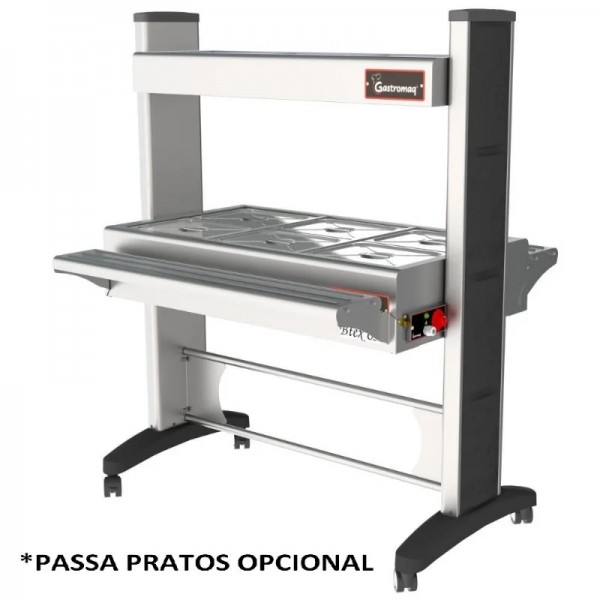 BTEX 6 - 3 AI I
Balcão térmico 6 cubas quentes inferior - 3 Gelo X superior - Pé Inox tampas inox - GASTROMAQ