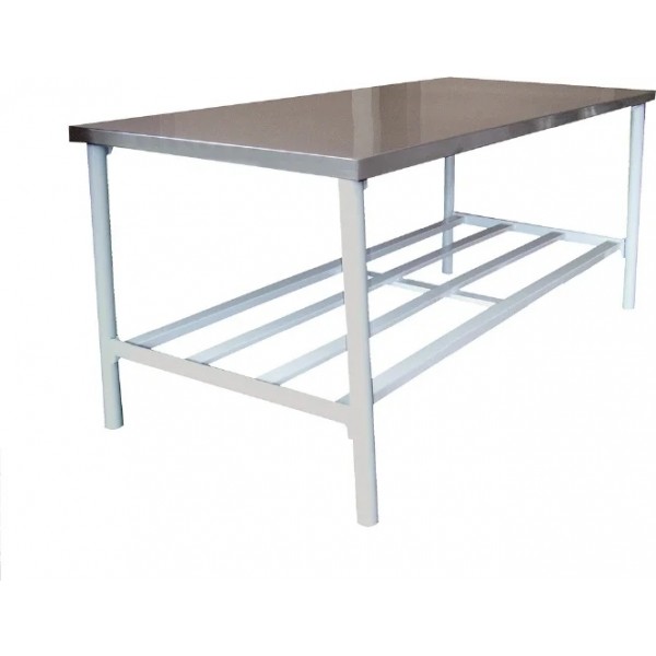 Mesa inox c/pés epóxi 1,90 x 0,90 x 0,85 m - BA 1900/900 - METALCUBAS