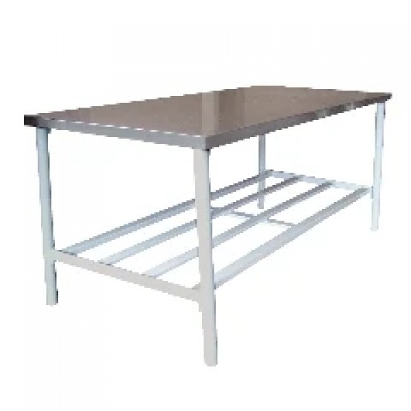 Mesa inox c/pés epóxi 1,40 x 0,90 x 0,85 m - BA 1400/900 - METALCUBAS