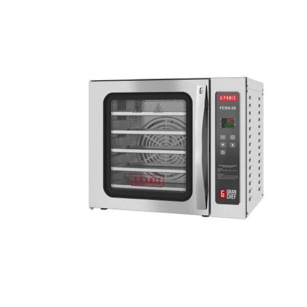 Forno de Convecção Elétrico p/ 5 esteiras SEM vapor. Digital, total inox - G PANIZ