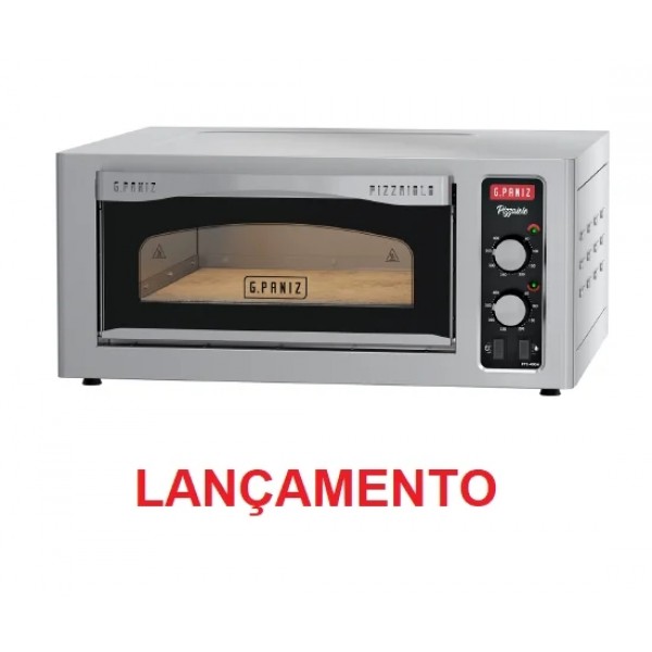 Forno de Lastro Elétrico Pizzaiolo Analógico, vidro duplo, controle temper. indepen. 400°C - G PANIZ