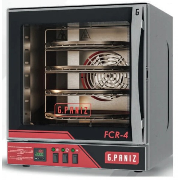 Forno Convector Rotativo Inox 4 bandejas diâmetro 35 cm digital inox - G PANIZ