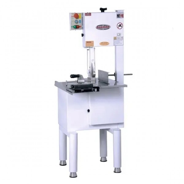 Serra Fita de Coluna 2,20 m AÇO INOX 3/4 Hp Lâm. 5/8 Mesa Móvel BM 33 NR