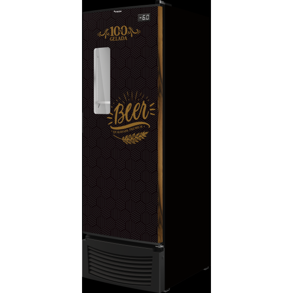 Cervejeira 8 Caixas - Porta Chapa c/ visor - Adesivada ou branca - 569 litros