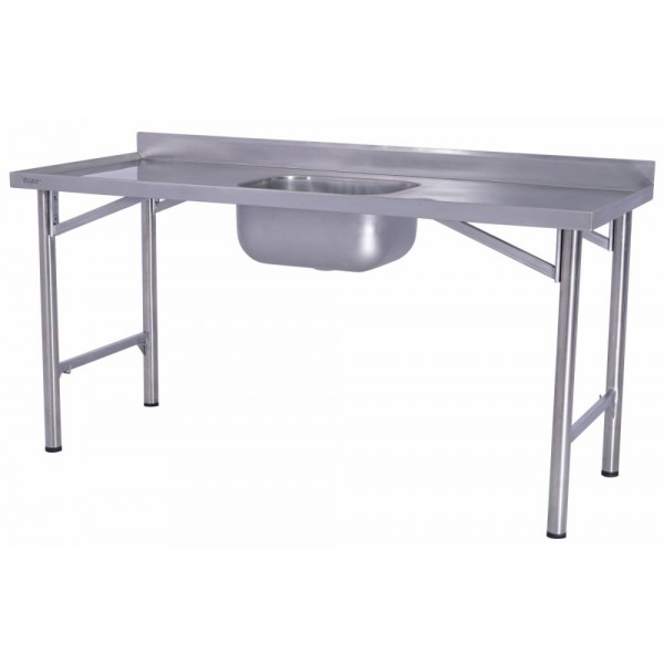 PIA 100% INOX 304 TB 2" 1 CUBA (0,60x0,50x0,35m) 1,50x0,70m