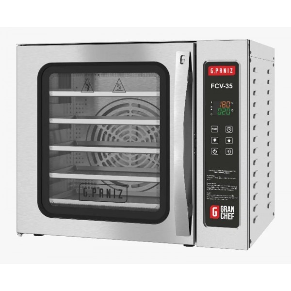 Forno de Convecção Elétrico p/ 5 esteiras com vapor. Digital, total inox - G PANIZ