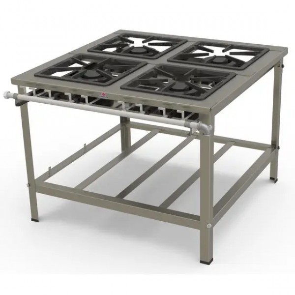 Fogão Progás Inox 4 Queimadores Duplos PMDINOX-400F