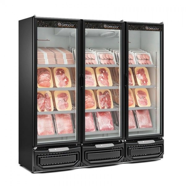 REFRIGERADOR VERTICAL CONVENIÊNCIA -1295mm- CARNES E BEBIDAS - TEMPERATURA  -6°C a +3°C- GCBC-1450 C PR