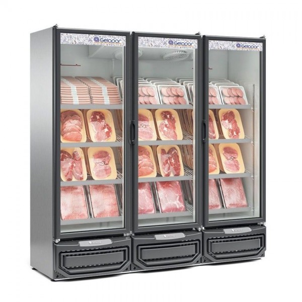 REFRIGERADOR VERTICAL CONVENIÊNCIA -  1950mm-  CARNES E BEBIDAS - TEMPERATURA  -6°C a +3°C- GCBC-1450 TI