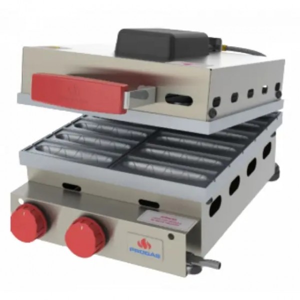 Máquina de Crepe Suíço 12 Cavidades a Gás PRK-120G G2 Style
