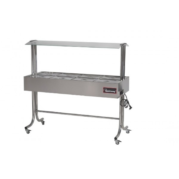 BTE 8 ST CR II
Balcão Térmico Standard 8 cubas - Estrutura Cromada - Tampa Inox - Salivador Inox - GASTROMAQ