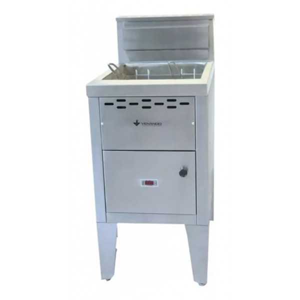 FRITADEIRA A GÁS ÁGUA/ÓLEO INOX ESCOVADO 46L - VENANCIO
